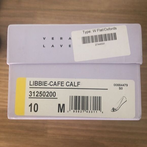 NIB Vera Wang Leather Libbie Cafe Calf Flats - 10 - Picture 8 of 8